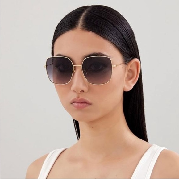 NEW AUTHENTIC GUCCI GOLD GREEN SUNGLASSES GUCCI WOMEN EYEWEAR - Picture 5 of 6